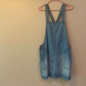 Denim overall dress